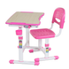 Парта и стул траснсформеры для девочки FunDesk Piccolino II Pink 212116 фото 1