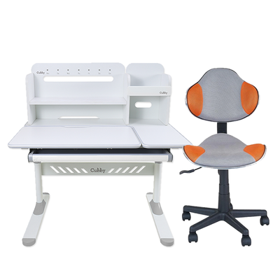 Комплект растущий для школьников парта Cubby Nerine Grey + стул для школьника FunDesk LST3 Orange-Grey 88085054 фото