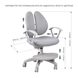 Комплект парта-трансформер Cubby Imparare Grey + крісло Fundesk Fresco Grey imp-808668 фото 12