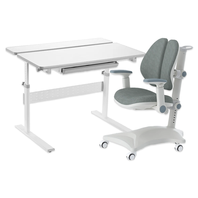 Комплект парта-трансформер Fundesk Colore Grey + кресло Cubby Magnolia Grey 810104-5765590 фото