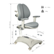 Комплект парта-трансформер Fundesk Colore Grey + крісло Cubby Magnolia Grey 810104-5765590 фото 13