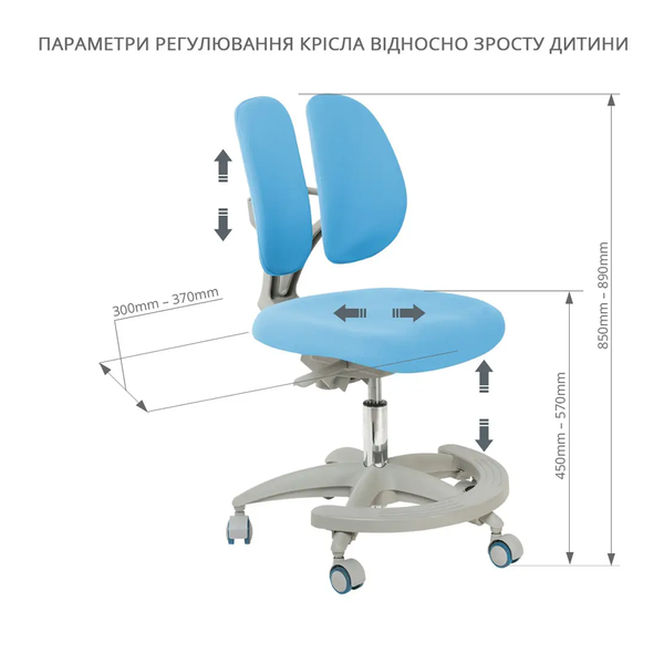 Підліткове крісло для дому FunDesk Primo Blue 221769 фото