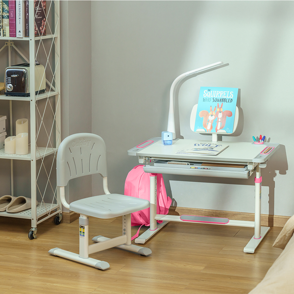 Дитяча парта-трансформер зі стільцем Cubby Lupin Pink з жорсткою фіксацією 7453031358801 фото