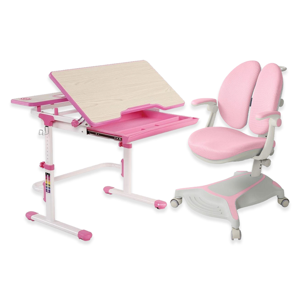 Комплект мебели FunDesk Lavoro L Pink + FunDesk Bunias Pink з підлокітниками 515563999-800820 фото
