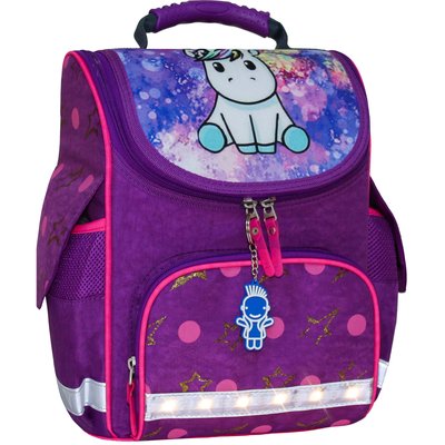 Рюкзак шкільний каркасный с фонариками Bagland Успех 12 л. фіолетовий 428 (00551703) 111297321 фото