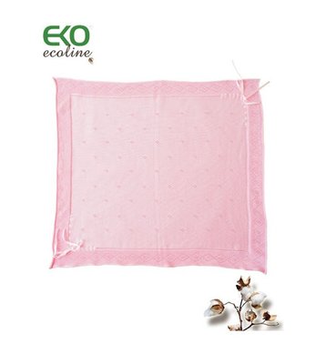 Плед Хлопковый EKO ple-07 розовый 435 фото