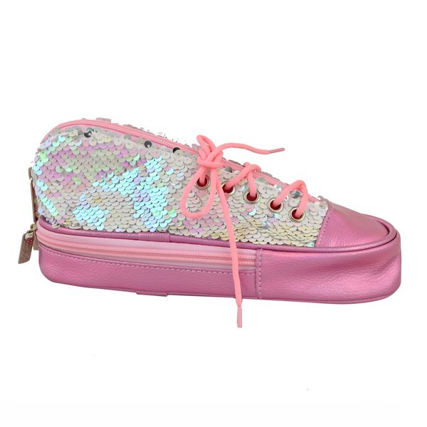 Пенал м'який YES TP-24 ''Sneakers with sequins'' pink 532723 фото