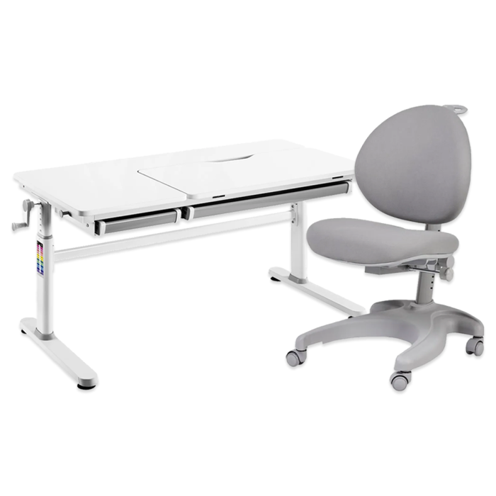 Комплект парта-трансформер Cubby Iris Grey + кресло FunDesk Cielo Grey
