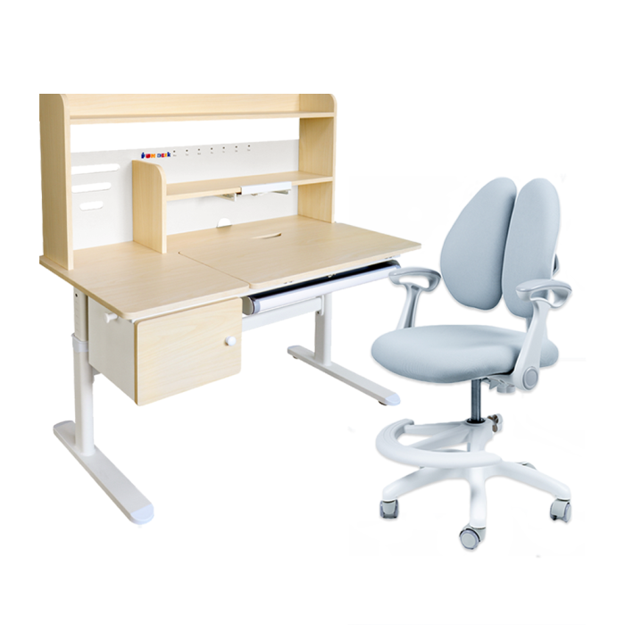 Детский стол-трансформер Cubby Toru Grey + кресло Fundesk Buono Grey