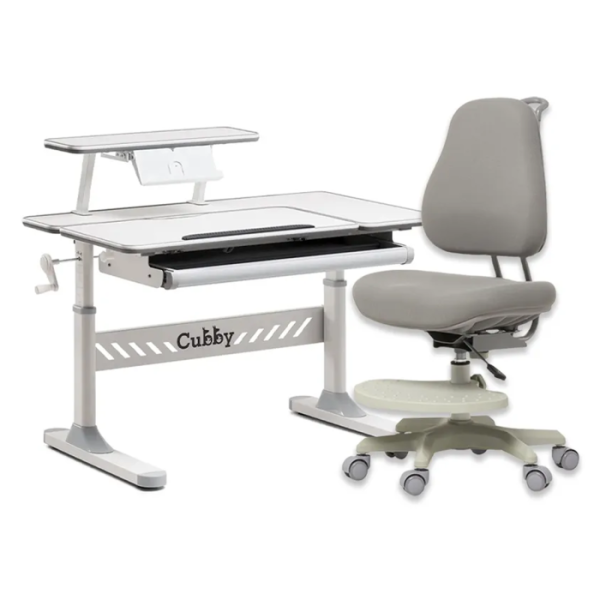 Парта-трансформер Cubby Tulipa Grey + кресло Cubby Paeonia Grey