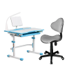 Комплект растущая парта Cubby Fressia Blue + компьютерное кресло FunDesk LST3 Grey