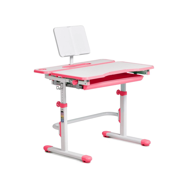 Комплект для девочки растущая парта Cubby Fressia Pink + компьютерное кресло FunDesk LST3 Orange-Grey