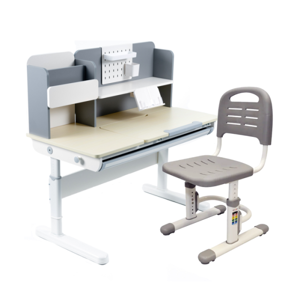 Парта FunDesk Ginepro Grey + Кресло FunDesk SST3LS Grey