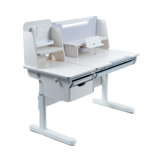 Парта FunDesk Ammi Grey + Кресло Fundesk SST3LS Grey