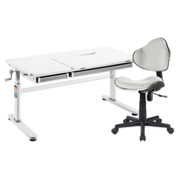Комплект парта-трансформер Cubby Iris Grey + кресло FunDesk LST3 Grey
