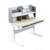 Парта FunDesk Ginepro Grey + Кресло FunDesk SST3LS Grey || Парта FunDesk Ginepro Grey + Крісло FunDesk SST3LS Grey