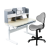 Парта FunDesk Ginepro Grey + Кресло FunDesk LST3 Grey